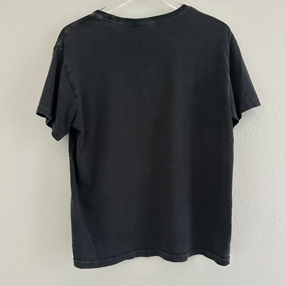 Lucky Brand Pink Floyd Studs Boyfriend Tee T-Shirt M Black Faded Rock Cotton - Picture 3 of 10